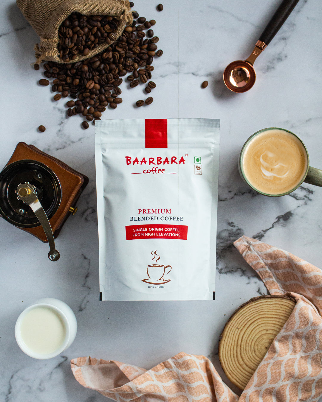 Baarbara Coffee's Premium Blended Filter Coffee Powder + Vienna Dark Roasted Coffee Beans