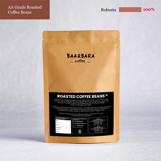 100% Robusta AA Grade Roasted Coffee Beans